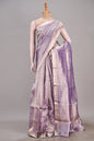 Vellotis Lavender Tissue Silk Saree with Subtle Polka Dots – Elegant Festive & Party Wear