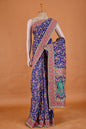 Vellotis Royal Purple Multicolor Printed Silk Saree with Heavy Designer Border – Festive & Party Wear