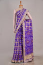 Vellotis Royal Purple Bandhani Silk Saree with Embroidered Border – Festive & Wedding Wear